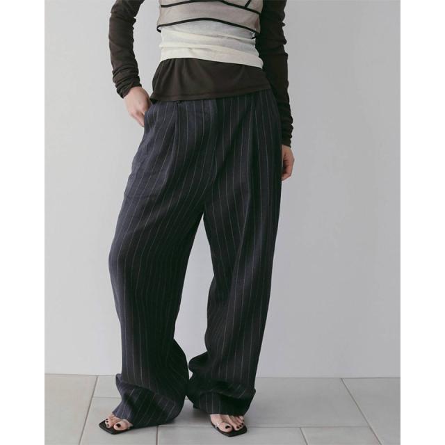 【anuke/アンヌーク】リネン タックパンツ Linen Tuck Pants・62610706/62610104