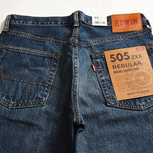 EDWIN エドウィン 505ZXX レギュラーストレート セルビッジ デニムパンツ ジーンズ ジーパン メンズ 日本製 E50560-146/156