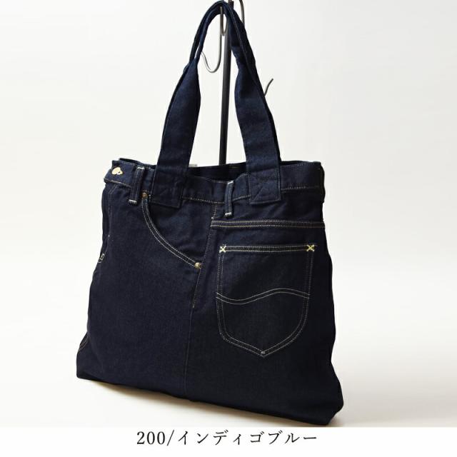 大きめ デニムリメイクバッグ上部ファスナー 男前 本革使用 SALE／10%OFF】Lee リー リメイク トートバッグ ライダース