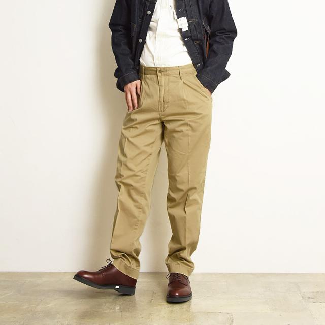 EDWIN エドウィン KHAKI TROUSERS CHINO タックテーパード テーパード トラウザーパンツ チノパン カラーパンツ K0705_3