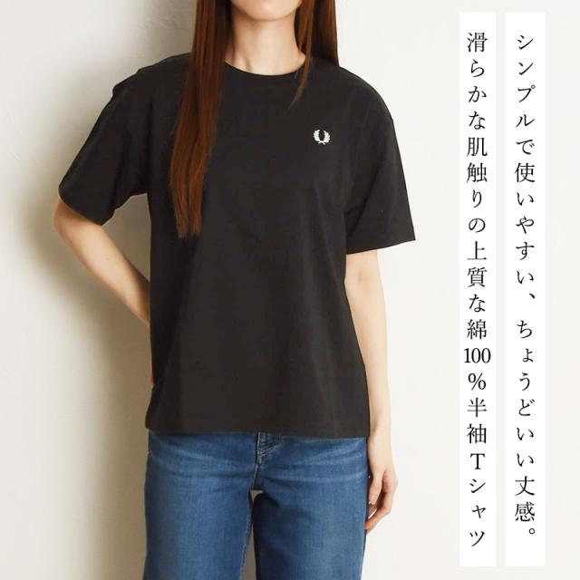2025春夏新作 フレッドペリー FRED PERRY クルーネック 半袖 Tシャツ コットン 綿100％ カットソー レディース ブランド Crew Neck S/S T-Shirte S M L XL G1142 2025春夏新作 フレッドペリー FRED PERRY クルーネック 半袖 Tシャツ