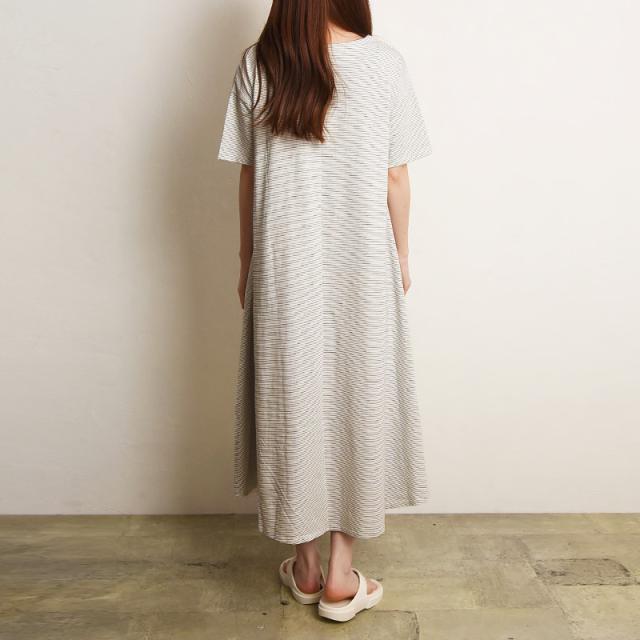 2025春夏新作リー Lee デニムポケットドレス 半袖 レディース ワンピース クルーネック リラックスフィット ロング丈 マキシワンピ カットワンピ LT7104 2025春夏新作リー Lee デニムポケットドレス 半袖 レディース