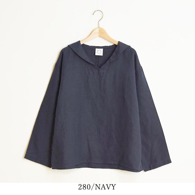 ORCIVAL オーシバル ❮良品❯ リネン セーラーカラープルオーバーシャ ORCIVAL リネン セーラーカラープルオーバー 新品タグ付 即購入