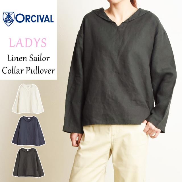 新品 オーシバルorcival リネン セーラーカラー プルオーバー シャツ ORCIVAL（オーシバル）の「ORCIVAL | リネン セーラーカラープル