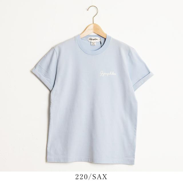 セール10%OFF Gymphlex ジムフレックス 折り返し袖 刺繍 ロゴ 半袖 Tシャツ メンズ 無地 ロールアップ カットソー 人気 J-1155CH GYMPHLEX セール10%OFF Gymphlex ジムフレックス 折り返し袖