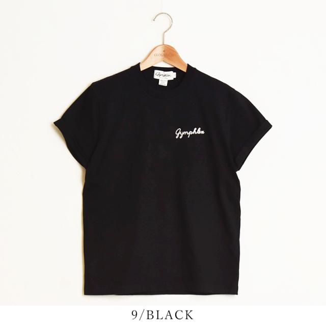 2025春夏新色 送料無料（ゆうパケット）Gymphlex ジムフレックス 折り返し袖 刺繍 ロゴ 半袖 Tシャツ メンズ 無地 ロールアップ カットソー 人気 GY-C0446COM 送料無料（ゆうパケット）Gymphlex ジムフレックス 折り返し袖