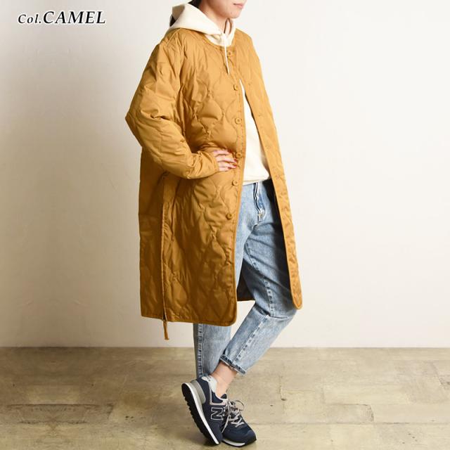 TAION タイオン ミリタリー ダウンコート クルーネック スナップボタン