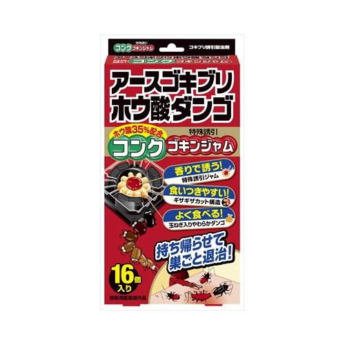 アース製薬Ａゴキブリほう酸ダンゴ　コンクゴキンジャム１６Ｐ 送料無料