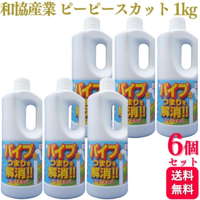 6個セット 和協産業 ピーピースカット 1kg パイプクリーナー 除菌 消臭 排水管の通販は