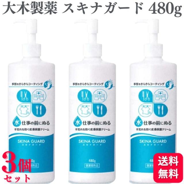 3個セット 大木製薬 スキナガード 480g 手 指 保湿 乾燥 医薬部外品