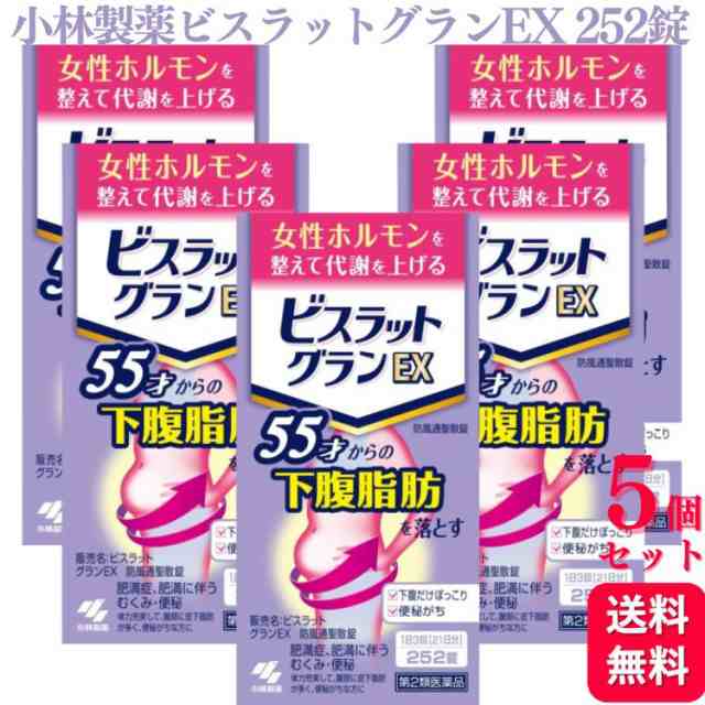 第2類医薬品 5個セット 小林製薬 ビスラットグランEX 252錠 防風通聖散錠