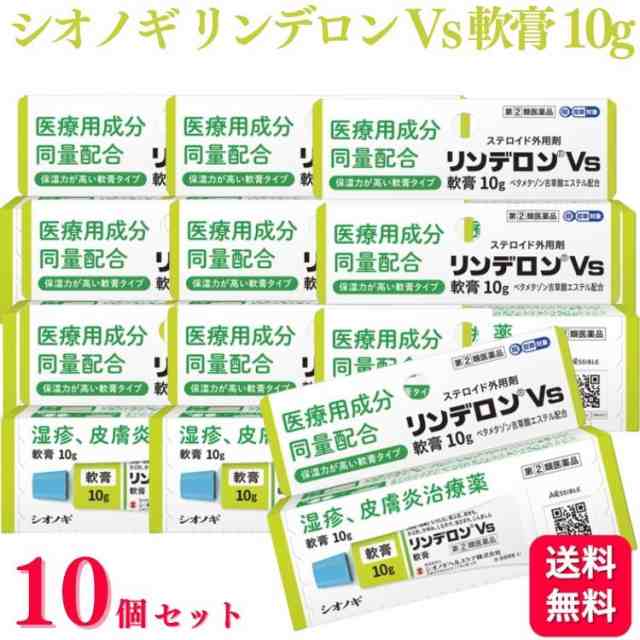 指定第2類医薬品 10個セット シオノギヘルスケア リンデロン Vs 軟膏 10g 湿疹 皮膚炎治療薬