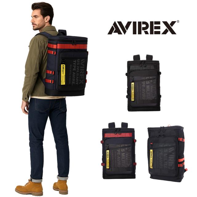 【ポイント10倍】AVIREX　アビレックス　AVX598　リュック　ボックスバックパック　デイバッグ　バックパック　メンズ　レディース　ミリタリー　鞄　撥水　雨に強い　 30L　大容量　軽量　アウトドア　レジャー　フェス　おしゃれ　人気