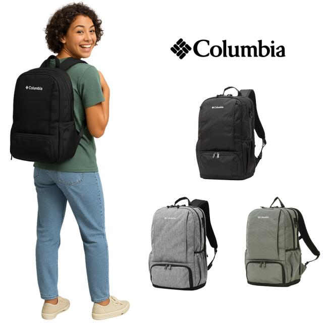 【Columbia】PU8681 LBフローレス 20L バックパック リュック かばん シンプル ブラック 使いやすい お出かけ 普段使い 通学 通勤 ユニセックス 多機能