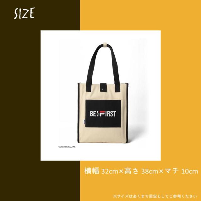 BE:FIRST FILA コラボ トートバッグ BLACK BMSG フィラ FILA FILA BE:FIRSTコラボ トートバッグ （ブラック