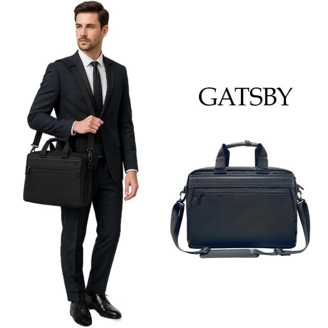 【当店オリジナルエコバッグプレゼント中！】【GATSBY】103-11032 ビジネスバッグ かばん カバン 鞄 バッグ 手持ち ショルダー 2WAY 日常 普段使い 使いやすい 便利 多機能 シンプル ギャッツビー ブラック おしゃれ ユニセックス 通勤 会社 営業