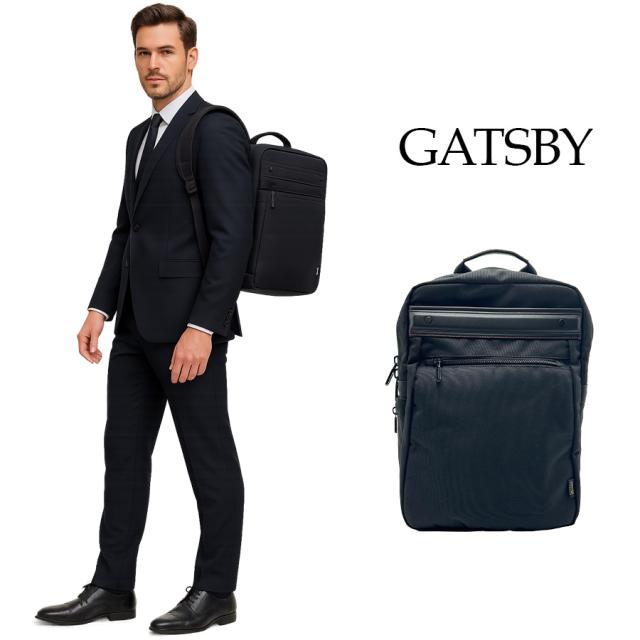 【当店オリジナルエコバッグプレゼント中！】【GATSBY】103-11035 ビジネスリュック かばん カバン 鞄 バッグ バックパック 日常 普段使い 使いやすい 便利 多機能 シンプル ギャッツビー ブラック おしゃれ ユニセックス 通勤 会社 営業の通販は
