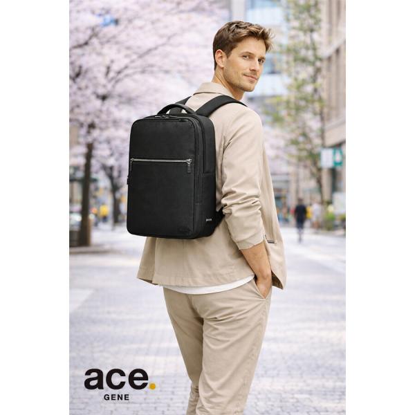 ace.GENE リュック 大容量 ガジェタブルCB2 ビジネスリュック 15-20L リュックサック 通勤 普段使い 男女兼用 ユニセックス ギフト プレゼント ブラック 20024_2