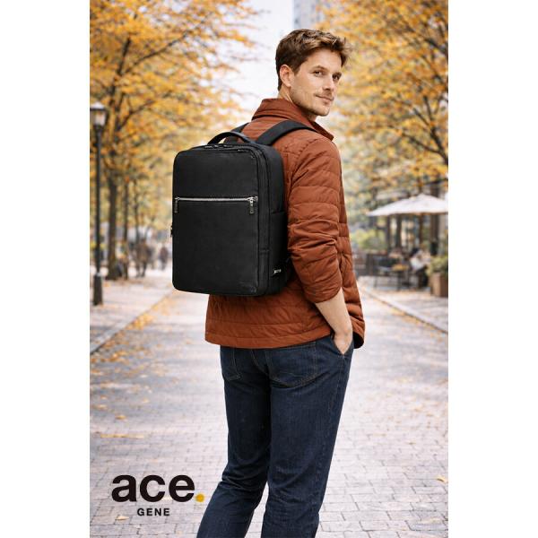 ace.GENE リュック 大容量 ガジェタブルCB2 ビジネスリュック 15-20L リュックサック 通勤 普段使い 男女兼用 ユニセックス ギフト プレゼント ブラック 20024_4