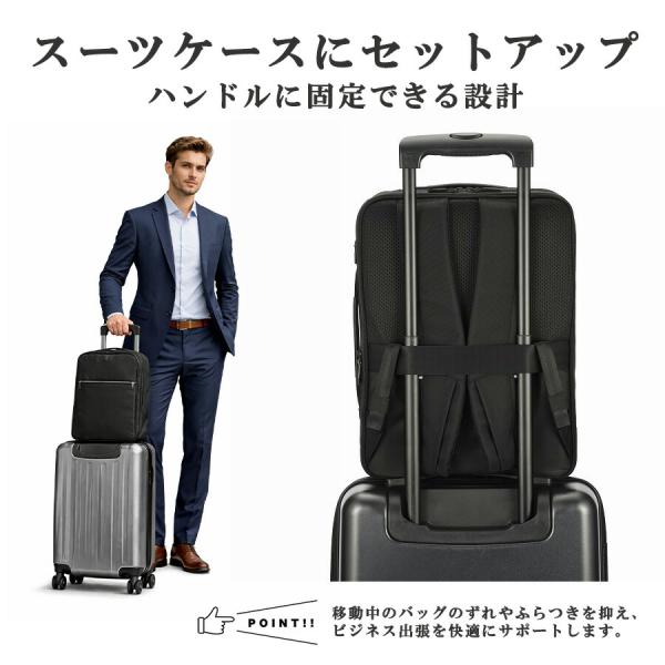 ace.GENE リュック 大容量 ガジェタブルCB2 ビジネスリュック 15-20L リュックサック 通勤 普段使い 男女兼用 ユニセックス ギフト プレゼント ブラック 20024_7