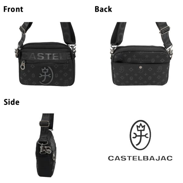 CASTELBAJAC 060151 ウェット ショルダーバッグ 斜め掛け 斜め掛けバッグ かばん 縦型 コンパクト 普段使い ユニセックス メンズ プレゼント ギフト ブラック_6