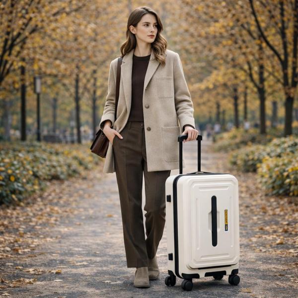5LAKES&MT 22インチ キャリーケース 45-54L 大容量 宿泊 出張 旅行 使いやすい シンプル 男女兼用 メンズ レディース ギフト プレゼント イエロー 310-4021_5