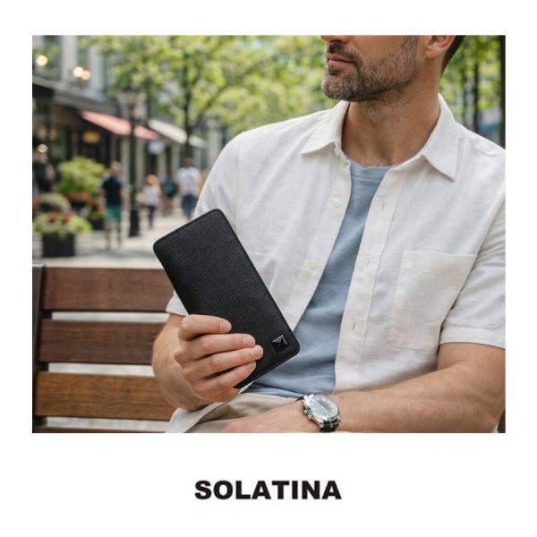 SOLATINA パスケース付き 長財布 ウォレット 財布 さいふ サイフ 牛革 本革 レザー 高級 おしゃれ シンプル メンズ ギフト プレゼント ブラック sw-39600_2