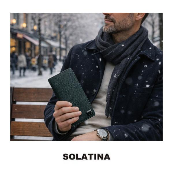 SOLATINA パスケース付き 長財布 ウォレット 財布 さいふ サイフ 牛革 本革 レザー 高級 おしゃれ シンプル メンズ ギフト プレゼント ブラック sw-39600_4