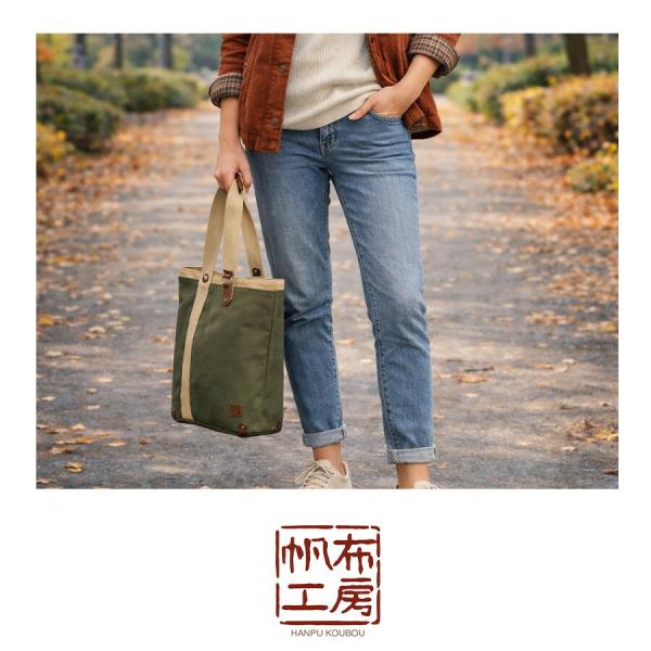 帆布工房 LAYERED 多機能トートバッグ トートバック トート 大容量 肩掛け 日本製 シンプル メンズ レディース 男女兼用 ギフト プレゼント カーキ 3j40_4