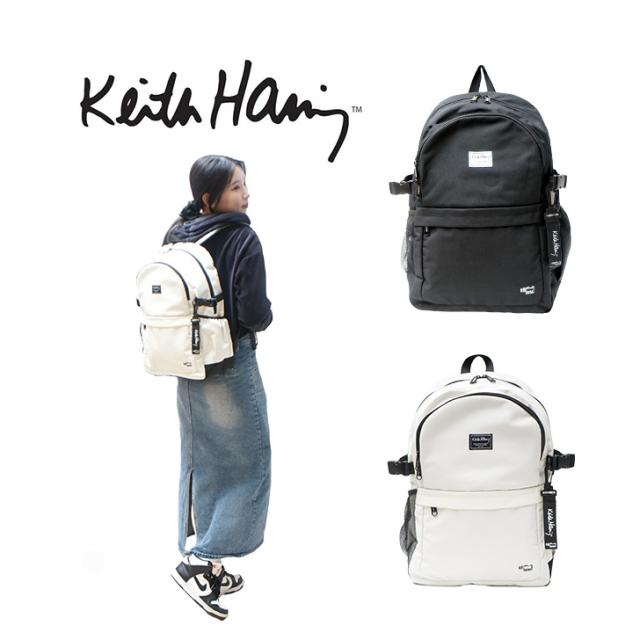 【Keith Haring】リュック 大容量 ラウンドバックパック26L キースヘリング  リュック 鞄 かばん カバン  使いやすい かわいい ストリート 通学 学生  KeithHaring 普段使い 大容量