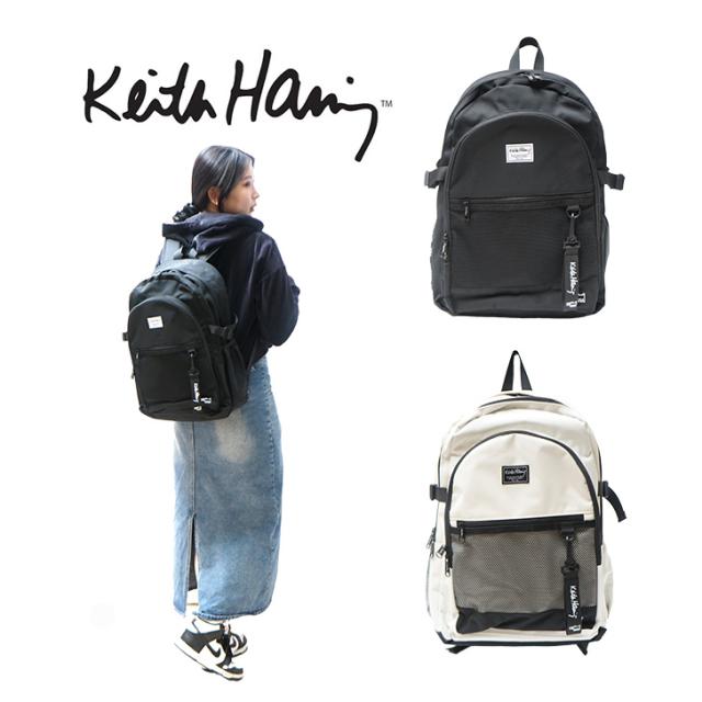 【Keith Haring】リュック 大容量 スクエアバックパック32L キースヘリング  リュック 鞄 かばん カバン  使いやすい かわいい ストリート 通学 学生  KeithHaring 普段使い 大容量