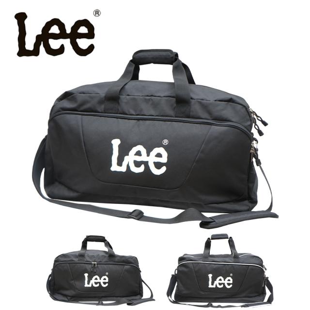 【Lee】320-4840 ボストンバッグ 2WAY 斜め掛け 手持ち かばん カバン 鞄 バッグ シンプル リー ブラック ブラックホワイト 使いやすい かわいい おしゃれ 普段使い 大容量 ユニセックス 修学旅行 旅行 部活 通学 学生