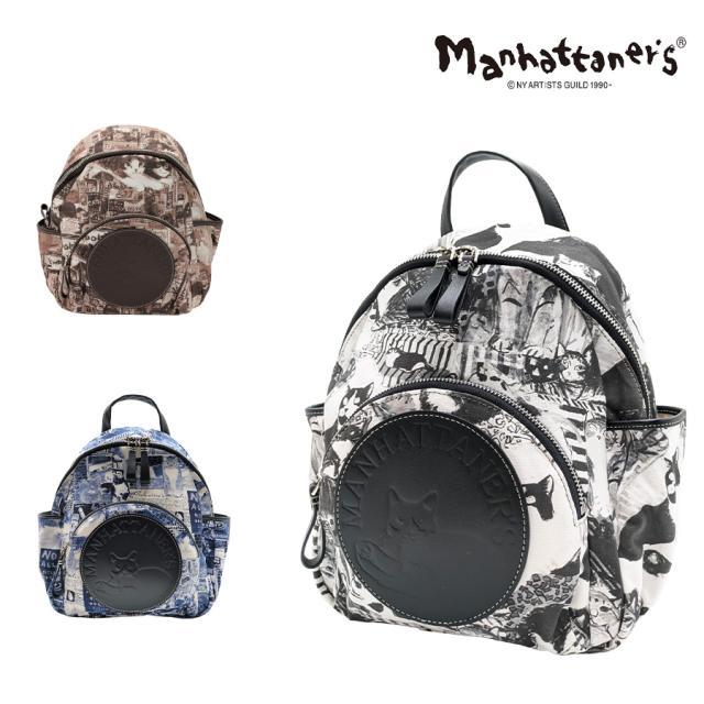【Manhattaners】71-2490 ムーン リュックサック レディース かばん 鞄 リュック マンハッタナーズ ブラック 使いやすい 普段使い 猫 おしゃれ ギフト 母の日の通販は 16,060円