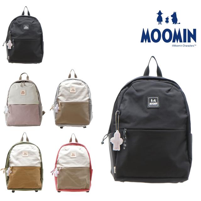【MOOMIN】RMNL-04 A4 ラウンド型バックパック A4 対応 多機能 軽撥水 リュックサック チェストベルト付き ニョロニョロ リフレクター付き プレゼント 母の日