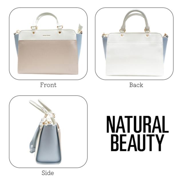 【NATURAL BEAUTY】71143  2way 手提げバッグ ハンドバッグ ショルダーバッグ ナチュラルビューティ Amie アミ シリーズ バイカラー 可愛い シンプル カラフル おしゃれ 通勤 通学 普段使い お出かけ ショッピング プレゼント 女性 ギフト 母の日 誕生日_6
