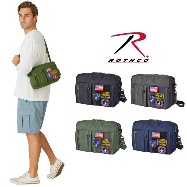 【ROTHCO】45081 横型ショルダーバッグ 鞄 斜めがけ ショルダー ロスコ ミリタリー ブランド ブラック グレー ネイビー カーキ おしゃれ かっこいい 使いやすい 父の日 プレゼント 誕生日 ギフト