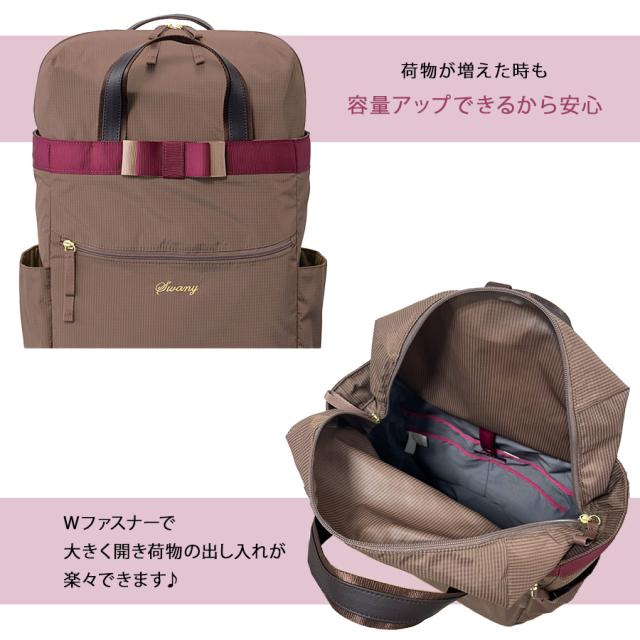 【ポイント10倍】SWANY スワニー ルバンドlll D640 M18 4輪ストッパー 75ミリダストガードキャスター 2way　ハンドバッグ　トートバッグ　キャリーバッグ　レディース　旅行　買い物　撥水　おしゃれ　大人　上品　便利　送料無料_5