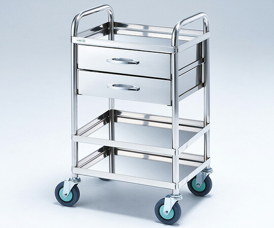 とっても静かな枠付き回診車（2段引出し）　3段　453×353×942　TS4535Yの通販は