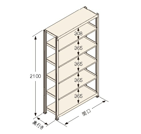 扶桑金属工業（株）　中量ラック　Kタイプ150KG　GSN-K2118A6Rの通販は