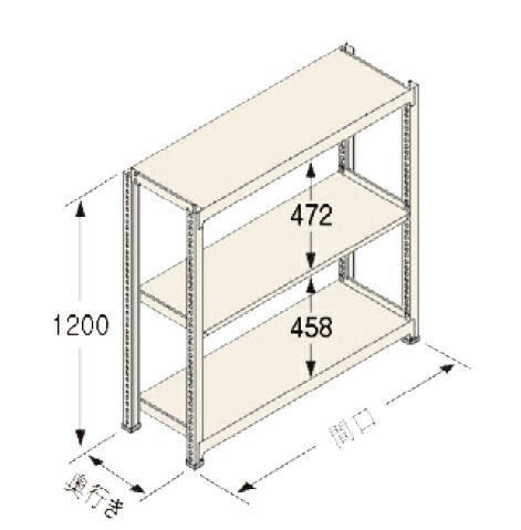 扶桑金属工業（株） 中量ラック Cタイプ300KG GSN-C1218C3Dの通販は