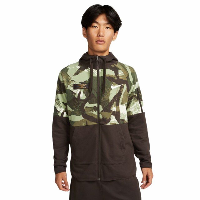 (ナイキ) nike ＡＳ　Ｍ　ＮＫ　ＤＦ　ＦＬＣ　　ＨＤ　ＦＺ　ＣＡＭＯ トレーニングウエア スウェットパーカー DQ4791-220