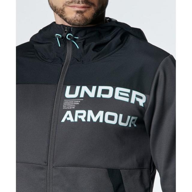 アンダーアーマー ＵＡ　ＡＲＭＯＵＲ　ＫＮＩＴ　　ＨＹＢＲＩＤ　ＦＺ トレーニングウエア スウェットパーカー 1381339-010_4