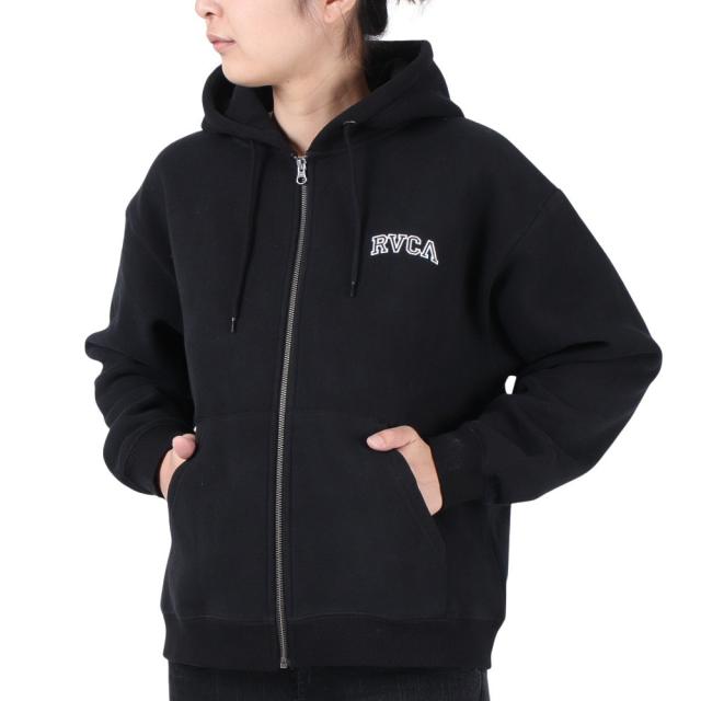 ＲＶＣＡ ＡＲＣＨＥＤ　ＲＶＣＡ　ＺＩＰ スポーツカジュアル レディスカットソー BD044158-BLK