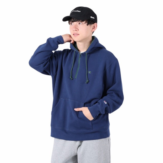 チャンピオン ＨＯＯＤＥＤ　ＨＡＬＦ　ＺＩＰ　ＳＷＥＡＴＳＨＩＲＴ スポーツカジュアル メンズカットソー C3-Y103-370