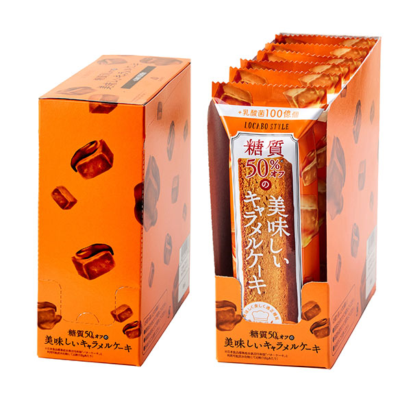 ロカボ・スタイル キャラメルケーキ 〈LS-CLA〉 6本×8セット 48個入り 個包装 糖質50％OFF ダンケ 中島大祥堂 体のことを考えた、おいしいおしゃれなおやつ まとめ買い スティックケーキ ロカボ・スタイル キャラメルケーキ 〈LS-CLA〉 6本×8セット 48個入り