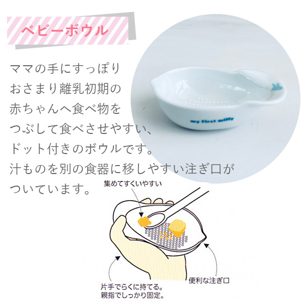 マイファーストミッフィー ベビー食器セット ピンク 8点セット 407753 離乳食初期・中期 日本製 離乳食 食器セット ミッフィー お食い初め 出産祝い_6