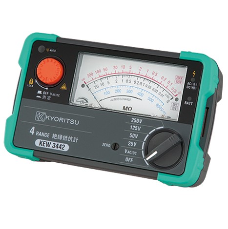 共立電気計器 3442 アナログ4レンジ絶縁抵抗計 KYORITSU