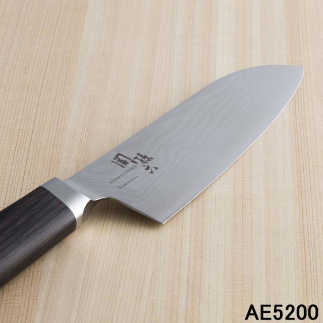 貝印 AE-5200・DH-2501 関孫六 ダマスカス 三徳包丁 165mm・カーブキッチンバサミ 2点セット_2