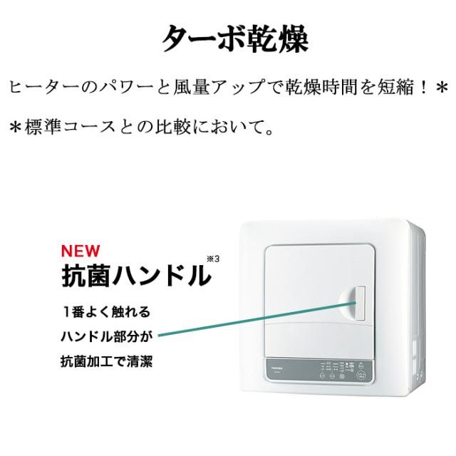 東芝 ED-45A4(W) 衣類乾燥機 乾燥容量4.5kg ピュアホワイト 花粉