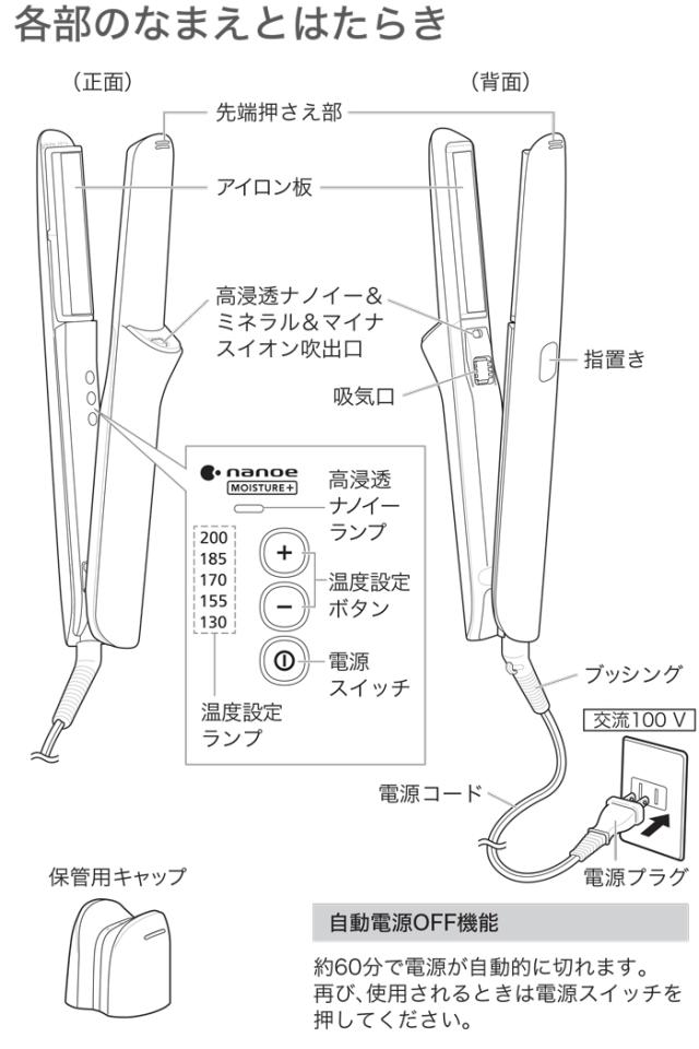 パナソニック EH-HN50-H ストレートアイロン ナノケア ミストグレー ヘアアイロン 高浸透ナノイー 家電 美容 Panasonic_15